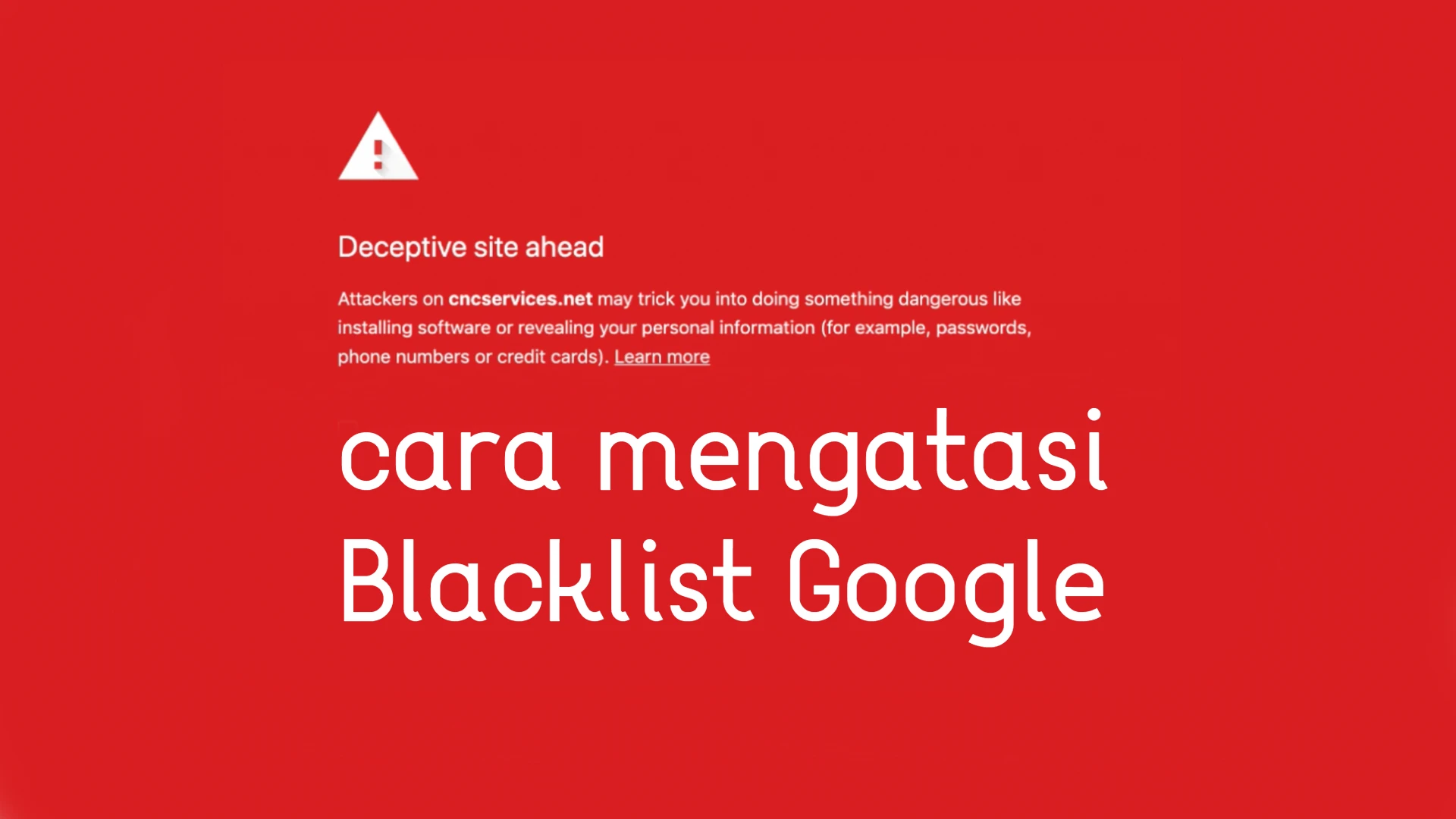 cara menghindari blacklist google